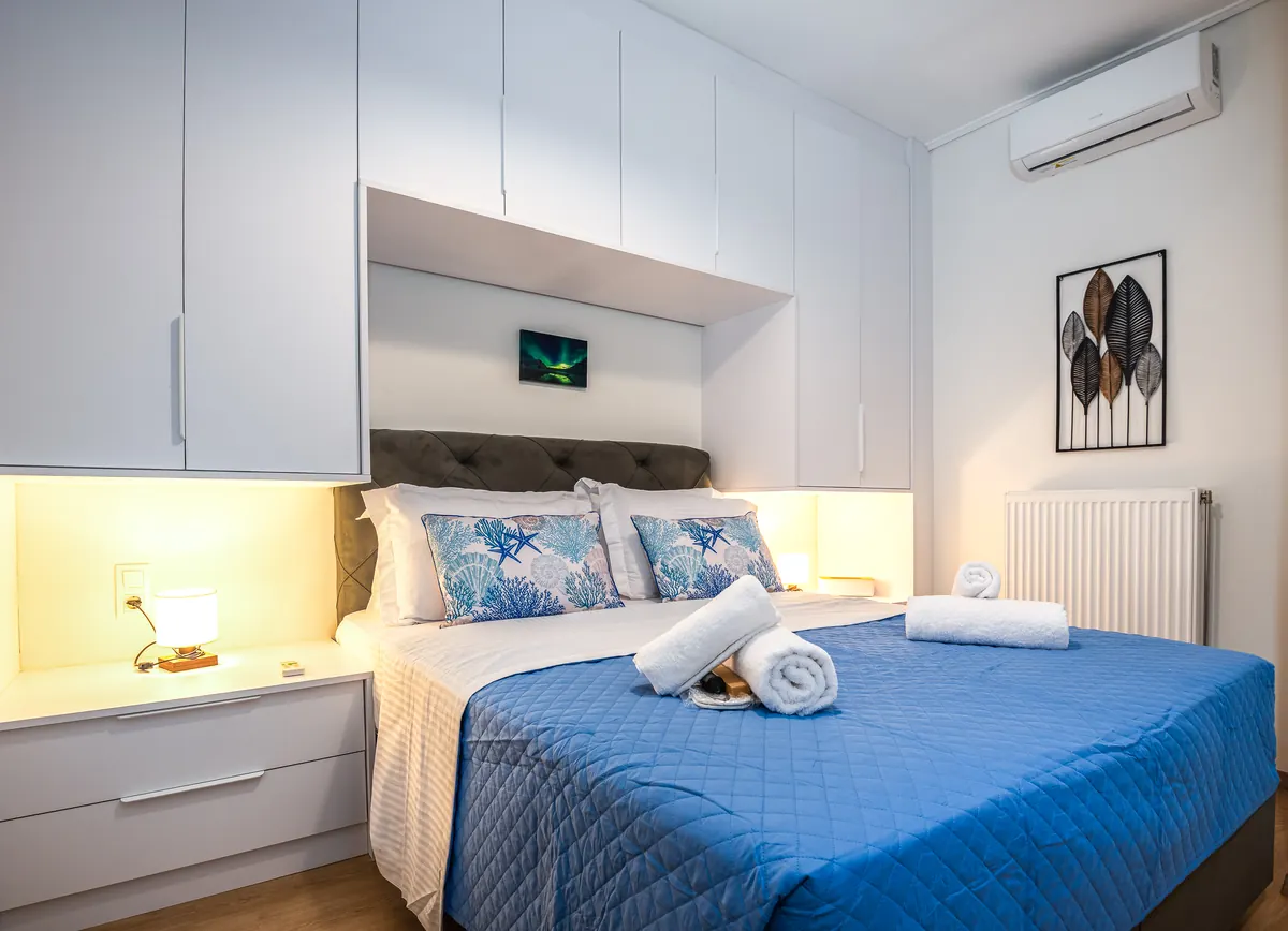 Main bedroom at Amphitryon Residence in Glyfada