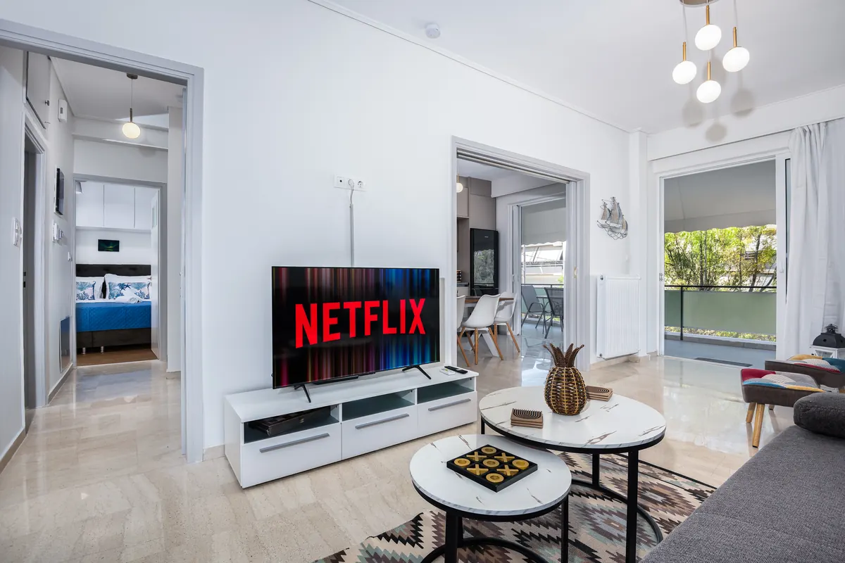 Amphitryon Residence living room in Glyfada