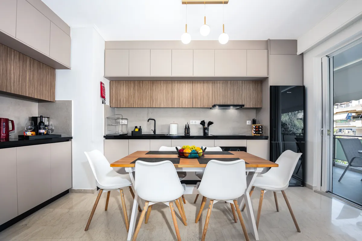 Fully equipped kitchen at Amphitryon Residence